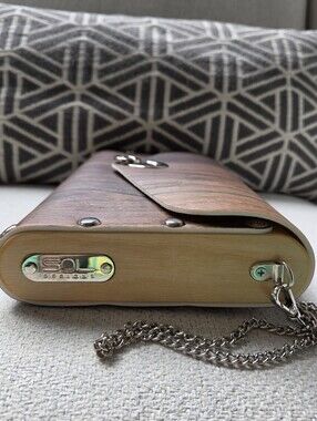 Vinyl & Wood Purse. NWT